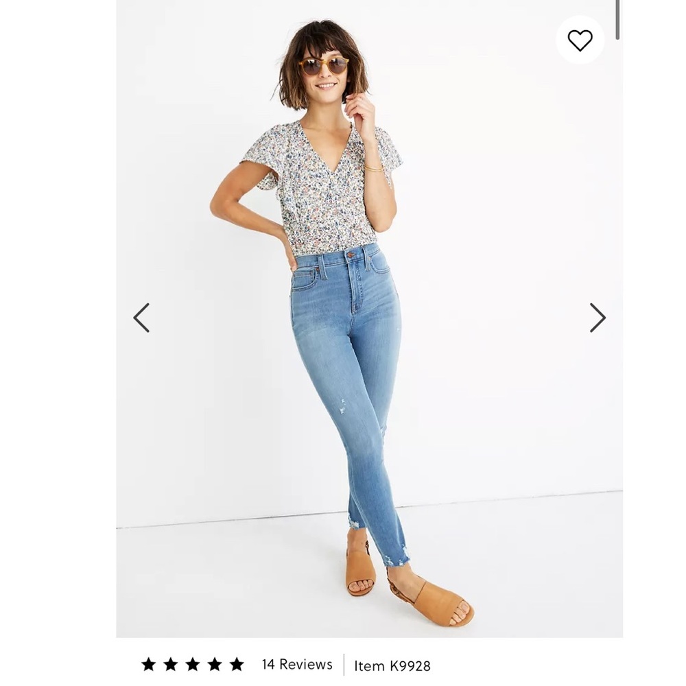 Madewell Petite 10" High-Rise Roadtripper Jeggings in Jancey Wash | Size 26P